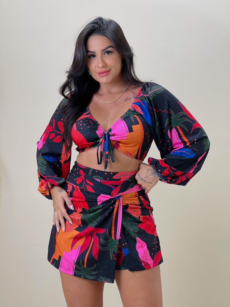 Conjunto Viviane Noite na Floresta